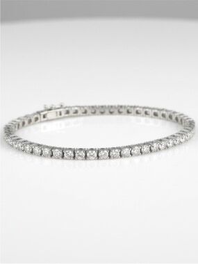 925 Silver, 11.7CTW Moissanite Tennis Bracelet - Length 7”